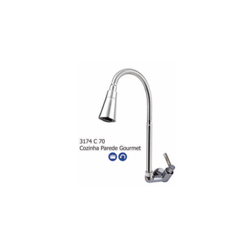 Torneira Pia (Par) Bica Móvel Gourmet 3174 C75 Jed