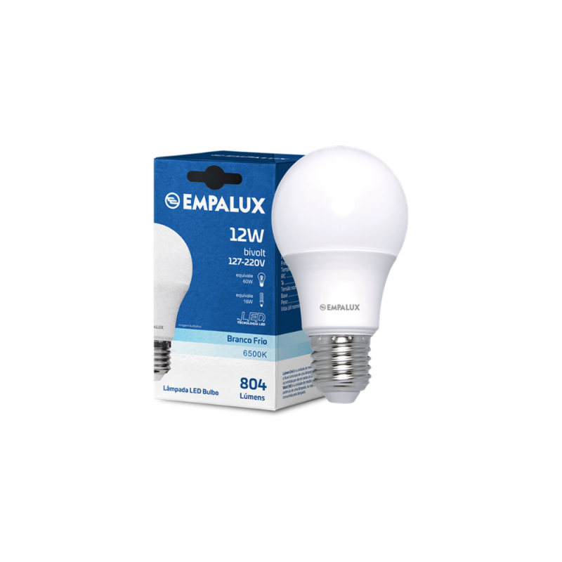Empalux Lâmpada LED Bulbo 12W 6500K