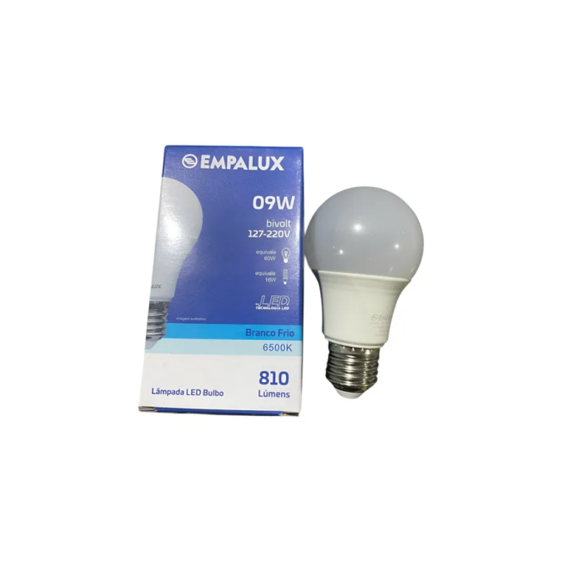 Empalux Lâmpada LED Bulbo 9W 6500K