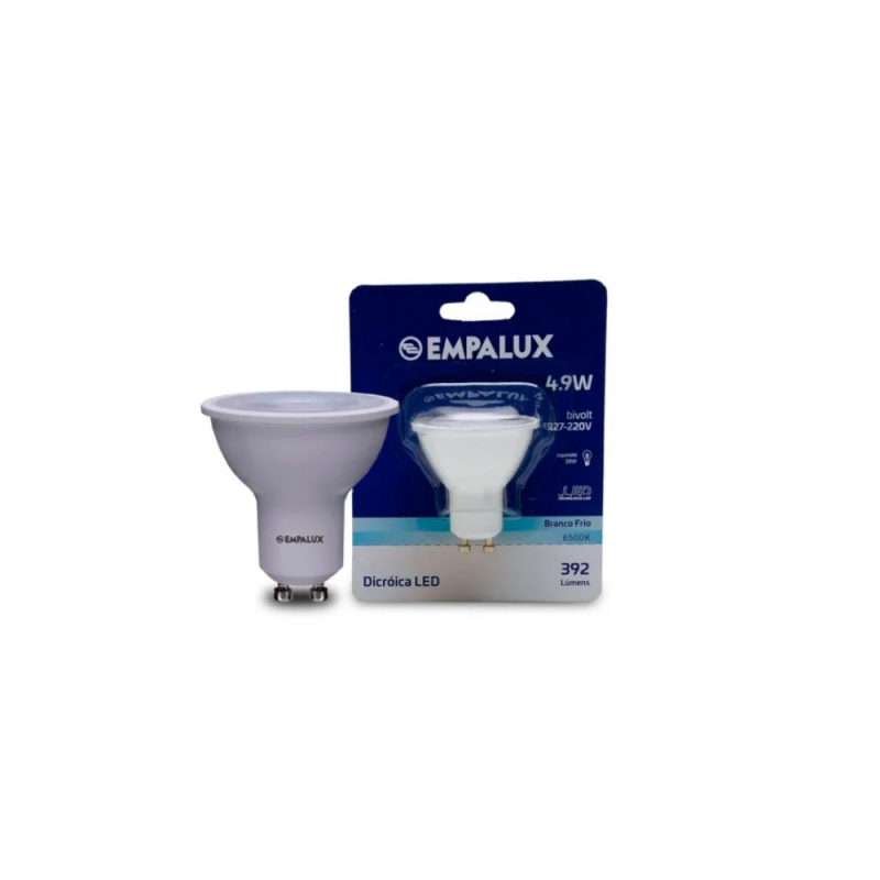 Empalux Lâmpada LED Dicróica GU10 4,9W 6500K