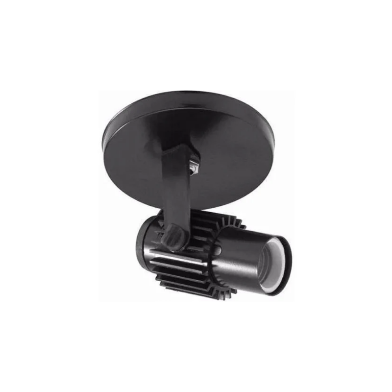 Elite Spot Aletado para 1 Lâmpada Preto