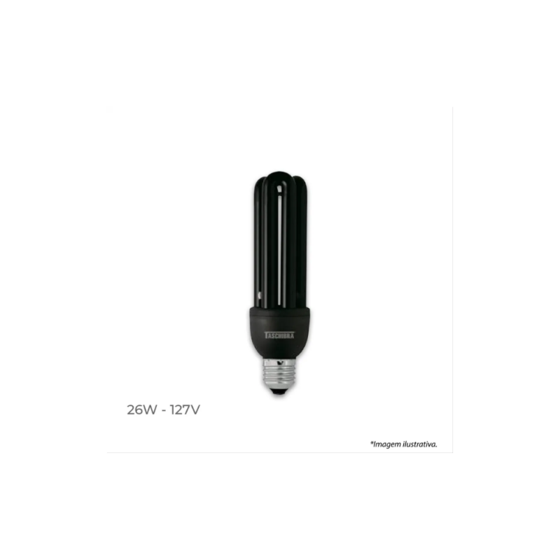 Taschibra Lâmpada Compacta Luz Negra 3U 26W 127V