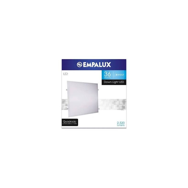 Empalux Painel LED Quadrado Embutir 36W 6000K 40X40