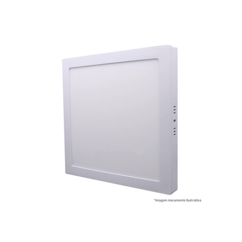 Empalux Painel LED Quadrado Sobrepor 12W 3000K Amarelo