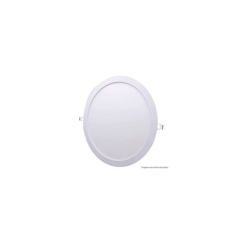 Empalux Painel LED Redondo Embutir 24W 3000K Amarelo