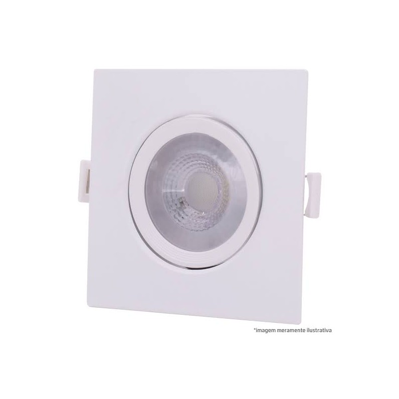 Empalux Spot LED Quadrado 6W Bivolt 6000K
